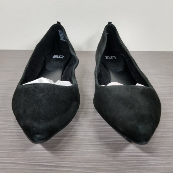 BP. 'Moveover' Pointy Toe Flat, Black Suede - Picture 3 of 10